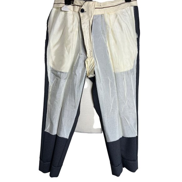 CIATTI dress pants trousers 32 x 25 flat front pockets charcoal wool lined - Picture 10 of 11